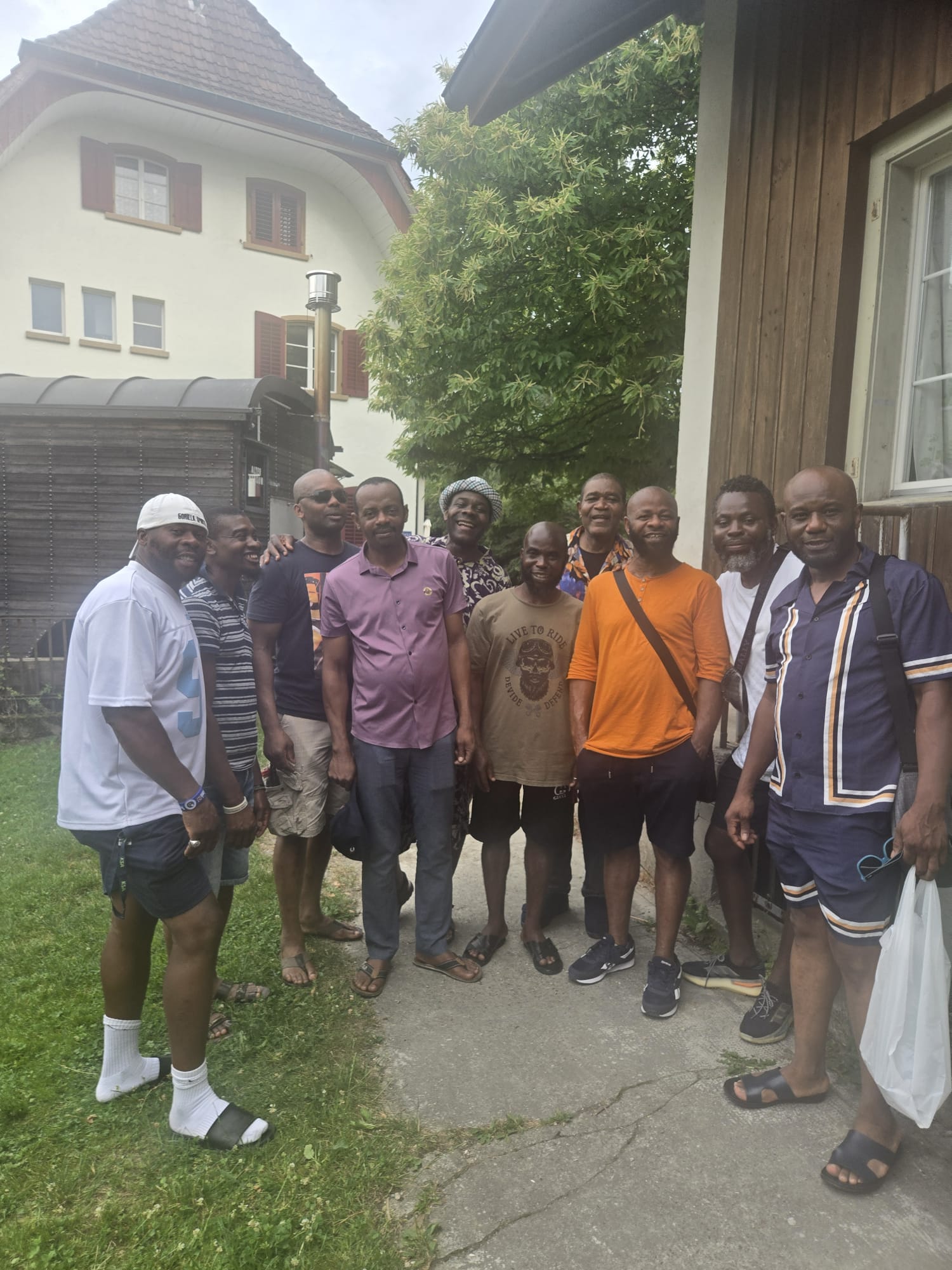 Members of Anambra Family Switzerland gathered together outdoors